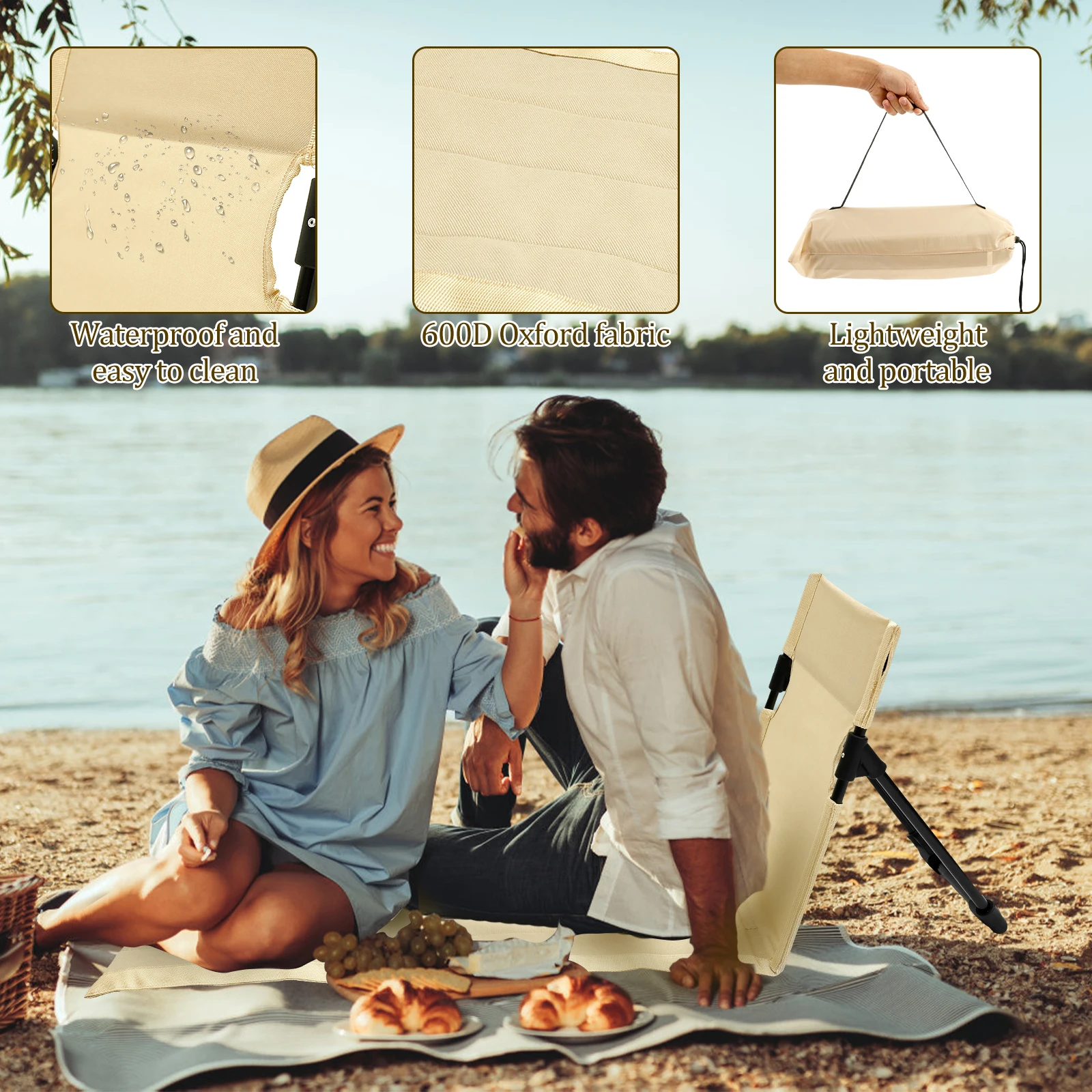 Outdoor Foldable Camping Chair Oxford Cloth Camping Floor Chair Garden Park Single Lazy Chair Backrest Cushion Picnic Outdoor Foldable Camping Chair Oxford Cloth Camping Floor Chair Garden Park Single Lazy Chair Backrest Cushion Picnic