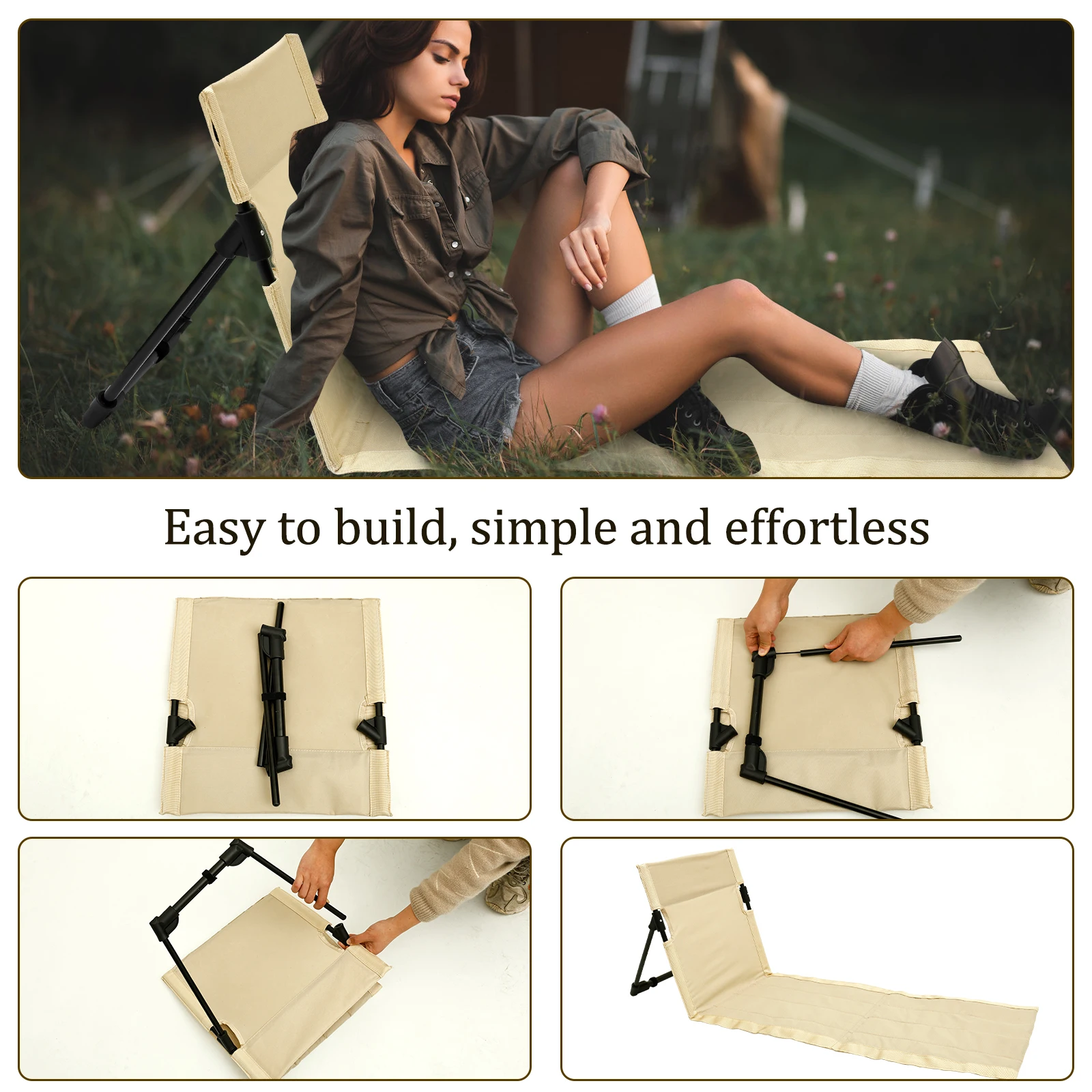 Outdoor Foldable Camping Chair Oxford Cloth Camping Floor Chair Garden Park Single Lazy Chair Backrest Cushion Picnic Outdoor Foldable Camping Chair Oxford Cloth Camping Floor Chair Garden Park Single Lazy Chair Backrest Cushion Picnic