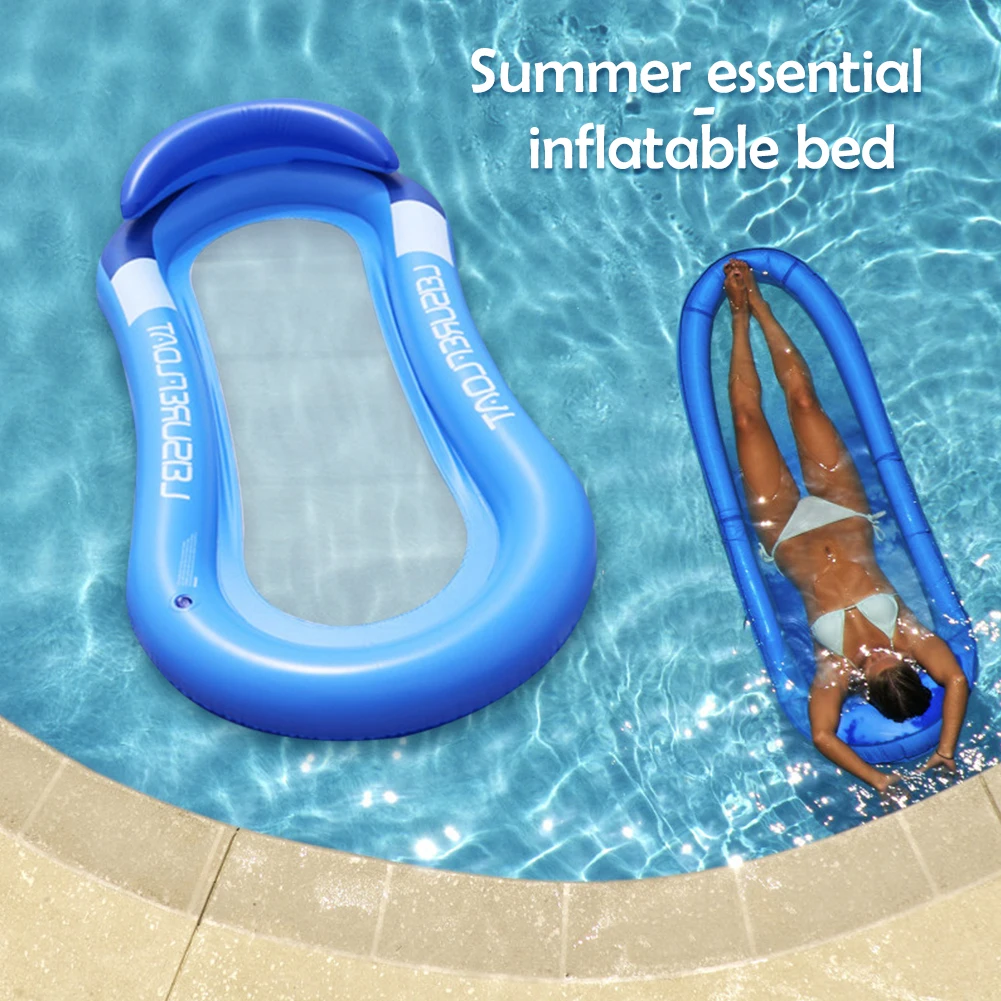 Outdoor Foldable Water Hammock Inflatable Floating Swimming Pool Mattress Party Lounge Bed Beach Sports Recliner Outdoor Foldable Water Hammock Inflatable Floating Swimming Pool Mattress Party Lounge Bed Beach Sports Recliner