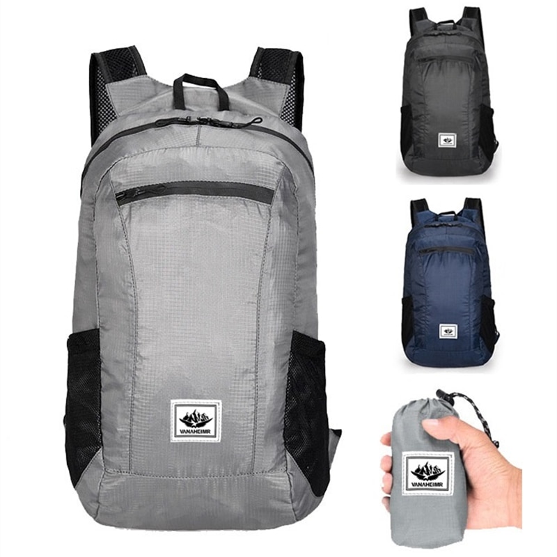 Outdoor Hiking Bag 20L Lightweight Portable Backpack Foldable Waterproof Folding Ultralight Pack for Women Men