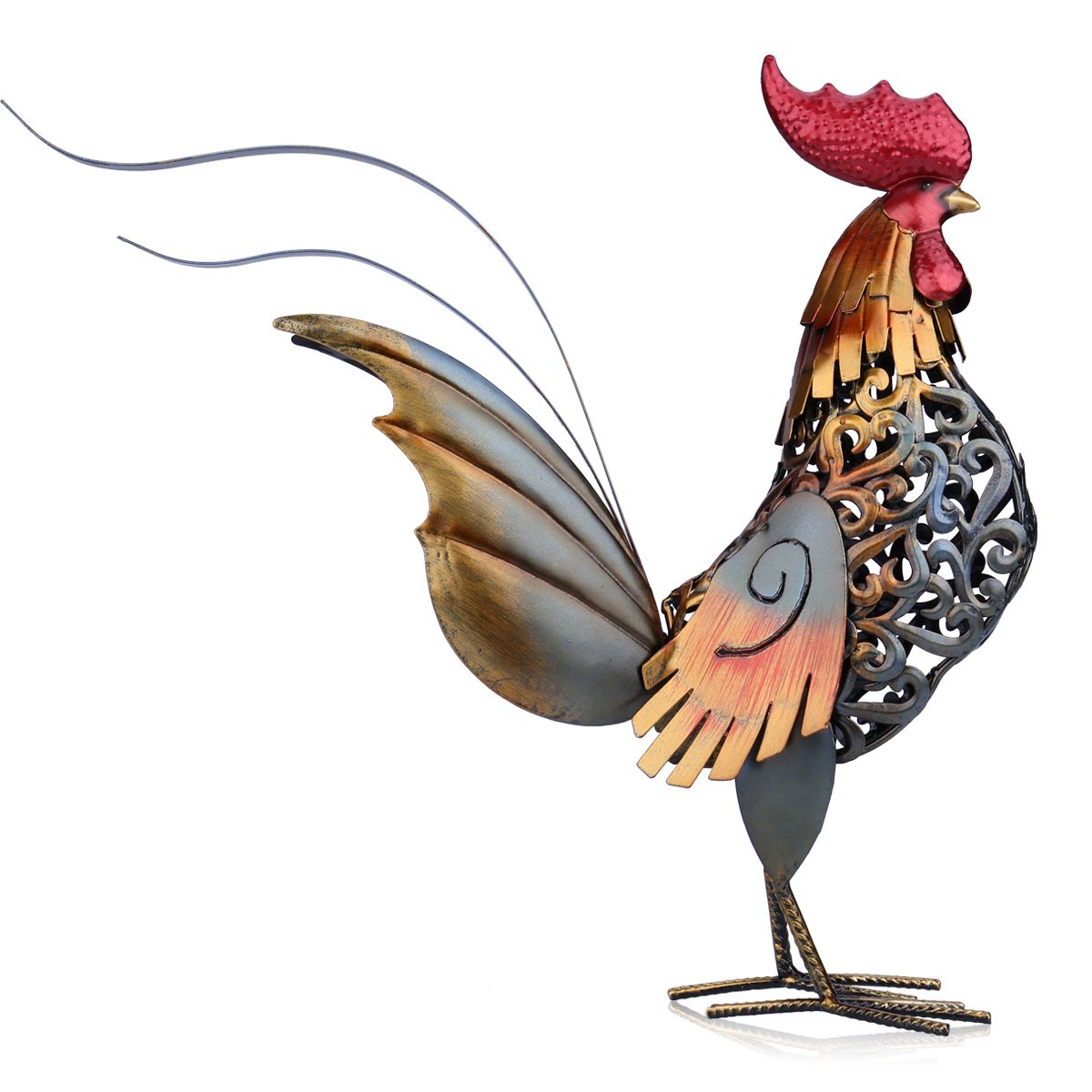 Outdoor Iron Rooster Garden Statue Outdoor Iron Rooster Garden Statue