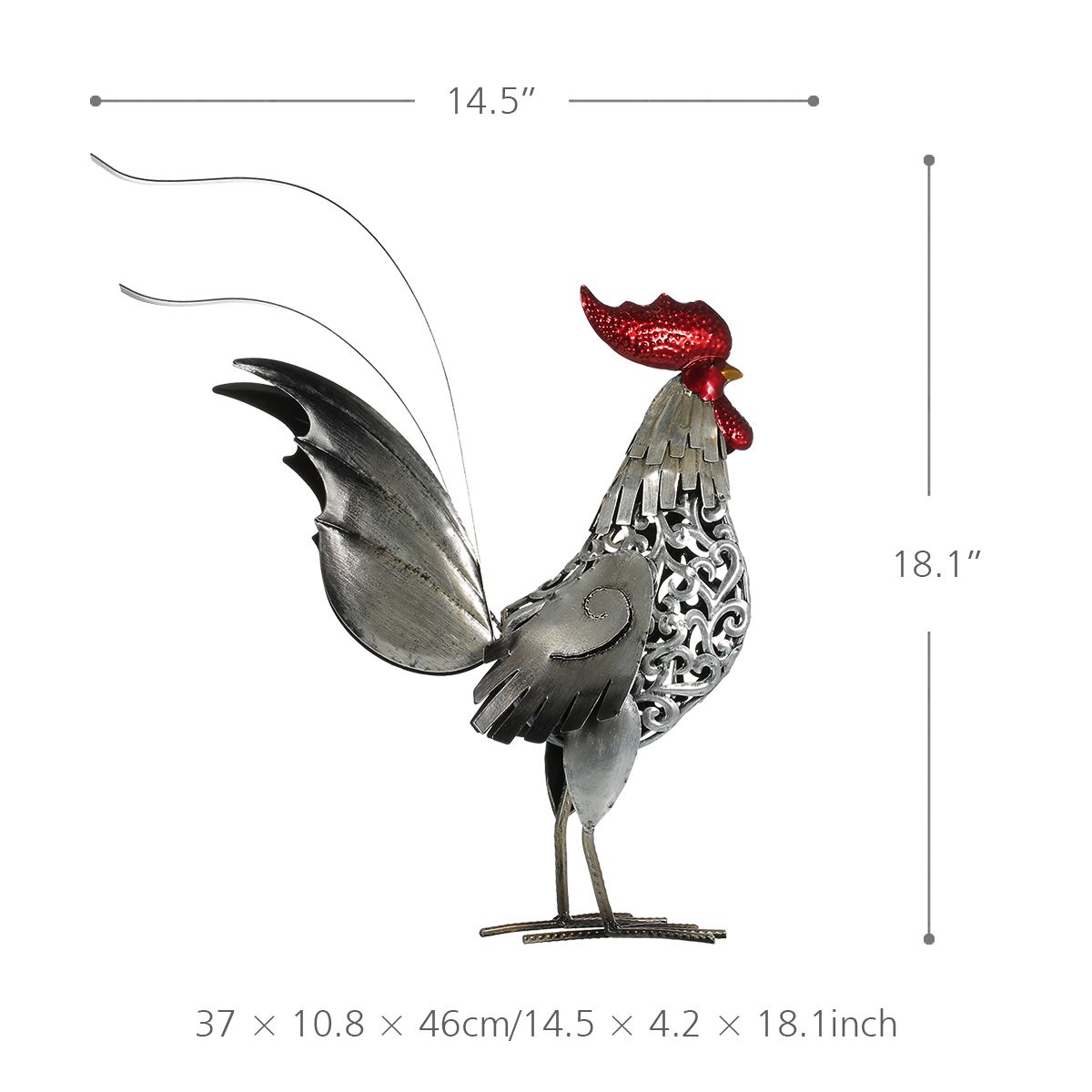 Outdoor Iron Rooster Garden Statue Outdoor Iron Rooster Garden Statue