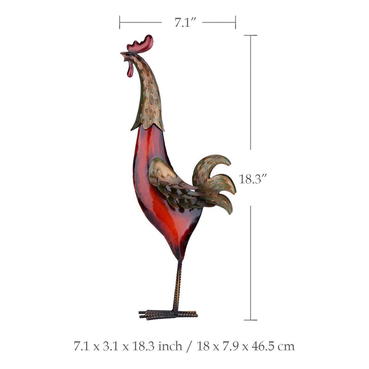 Outdoor Iron Rooster Garden Statue Outdoor Iron Rooster Garden Statue