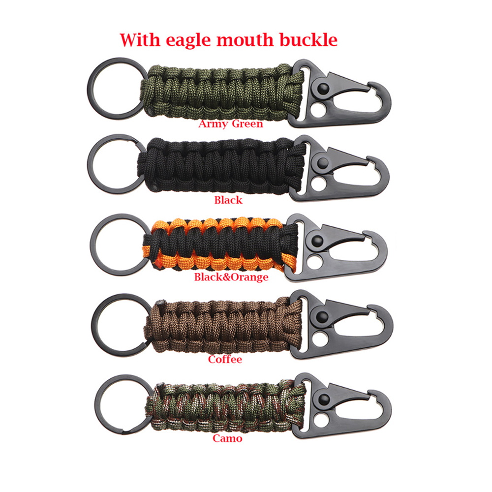 Outdoor Keychain Ring Camping Carabiner Military Paracord Cord Rope Camping Survival Kit Emergency Knot Bottle Opener Outdoor Keychain Ring Camping Carabiner Military Paracord Cord Rope Camping Survival Kit Emergency Knot Bottle Opener