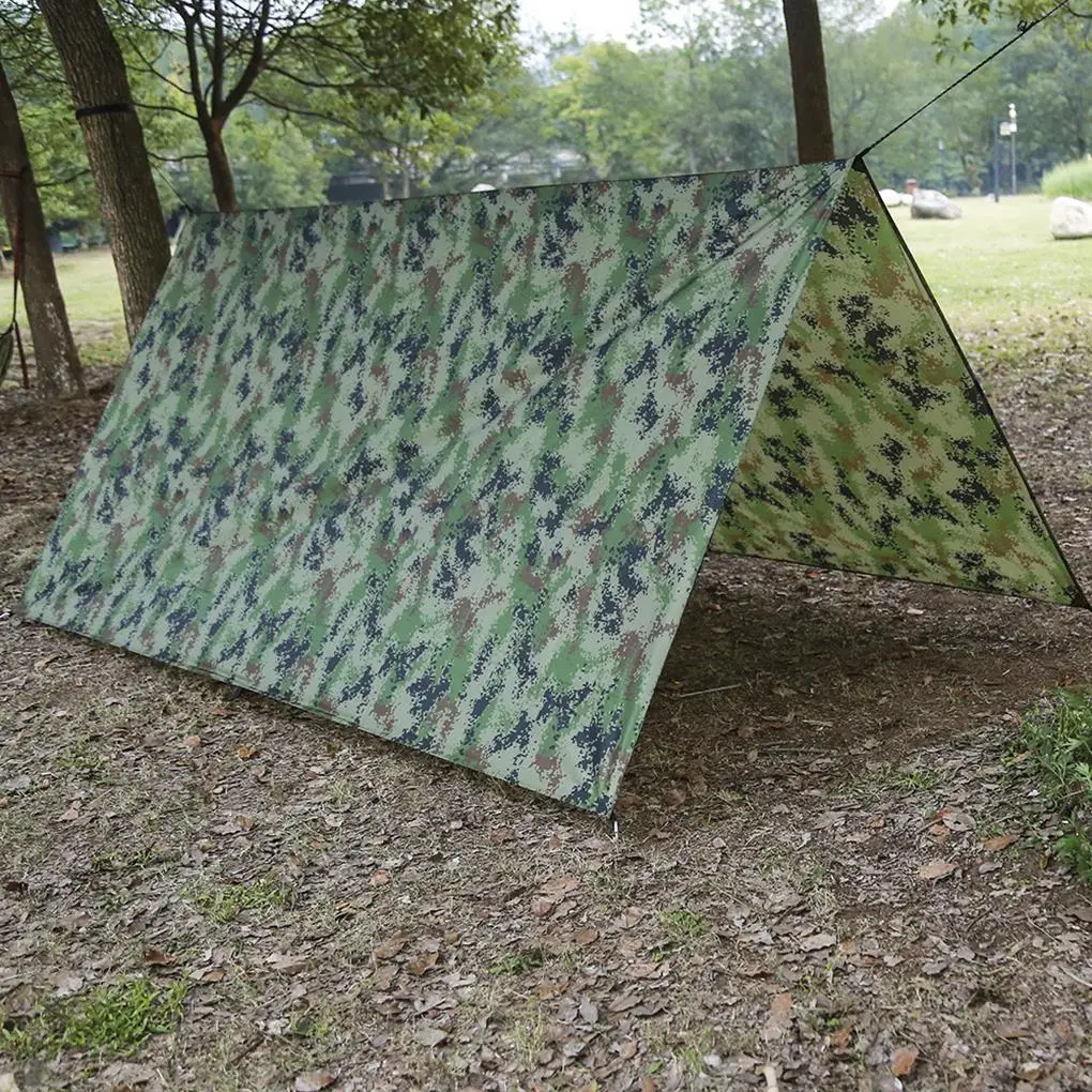 Outdoor Large Canopy Sunshade Beach Camping Tent Waterproof Ground Tent Tarp Shelter Hammock Rain Fly Cover Sun shade