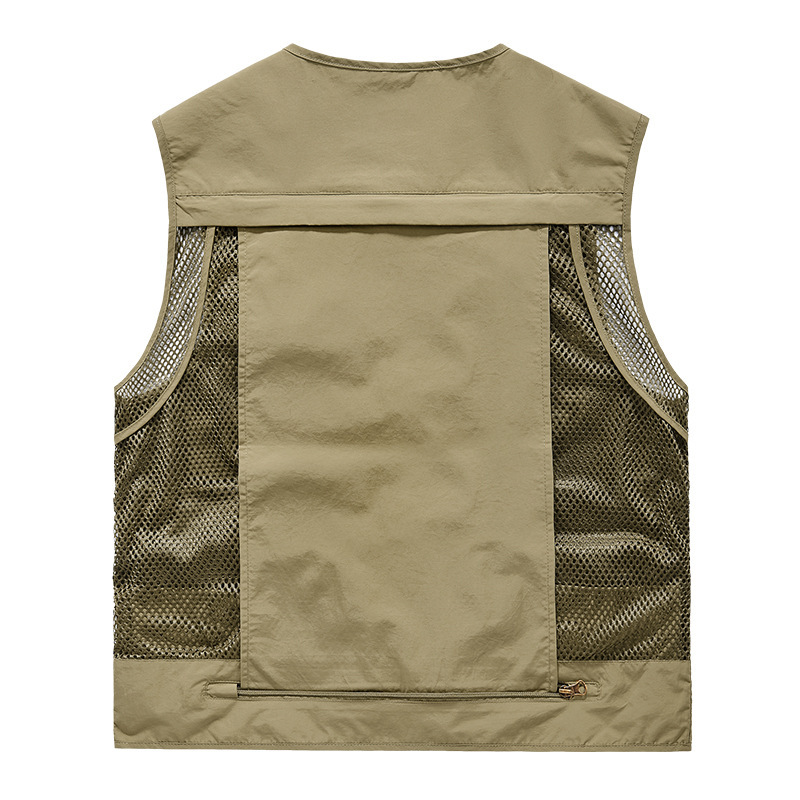 Outdoor Leisure Vest Men's New Multi Pocket Breathable Outdoor Sports Coat High Quality Design Leisure Vest Men