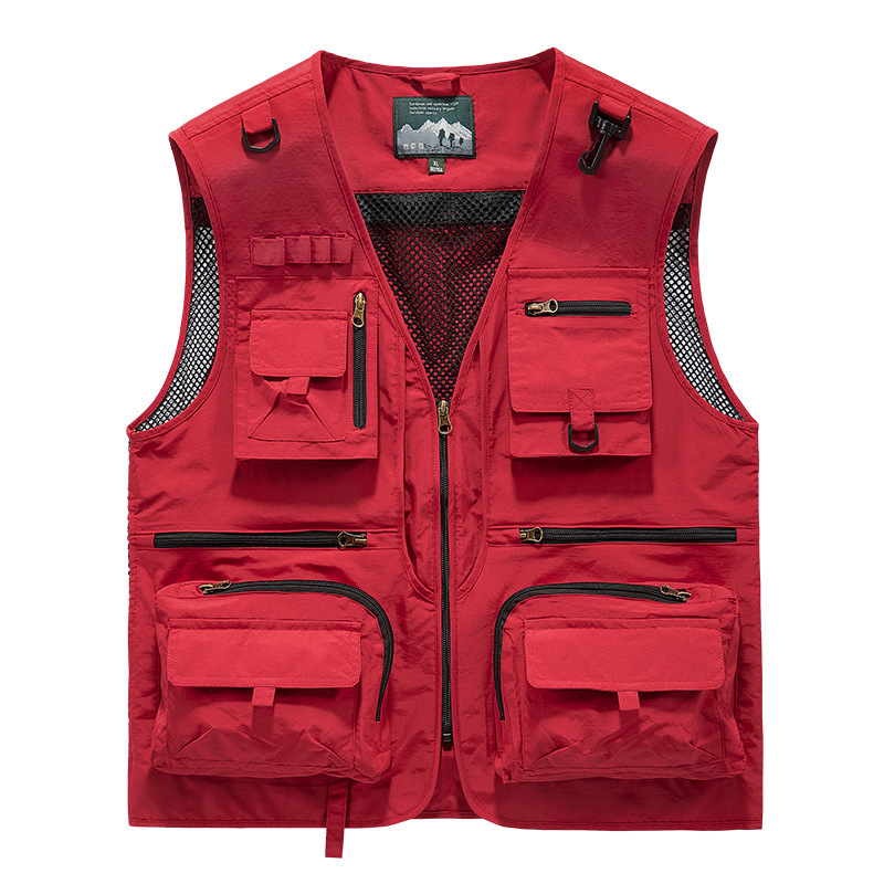 Outdoor Leisure Vest Men's New Multi Pocket Breathable Outdoor Sports Coat High Quality Design Leisure Vest Men