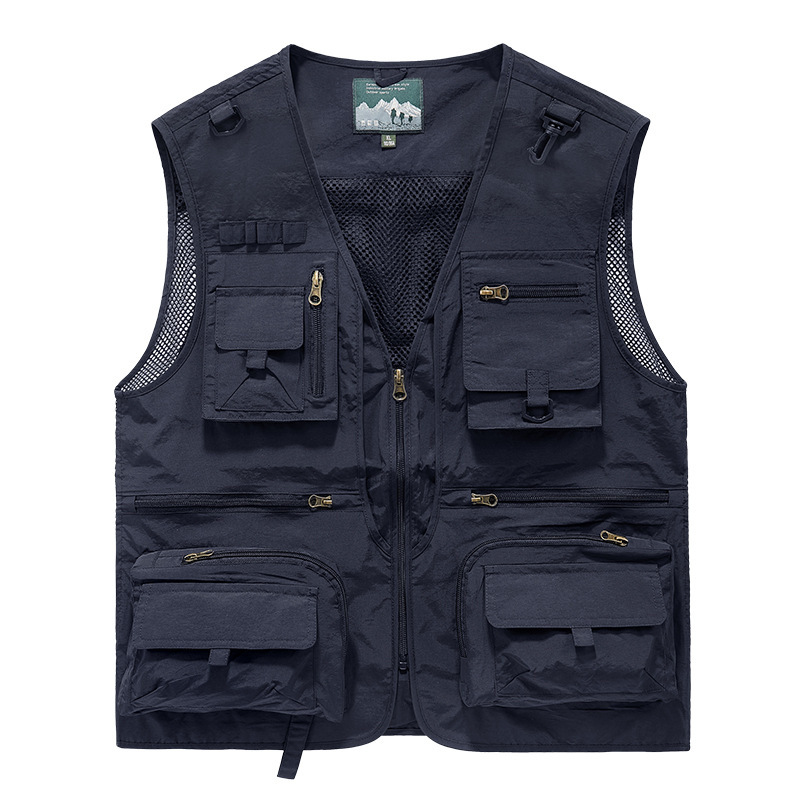 Outdoor Leisure Vest Men's New Multi Pocket Breathable Outdoor Sports Coat High Quality Design Leisure Vest Men