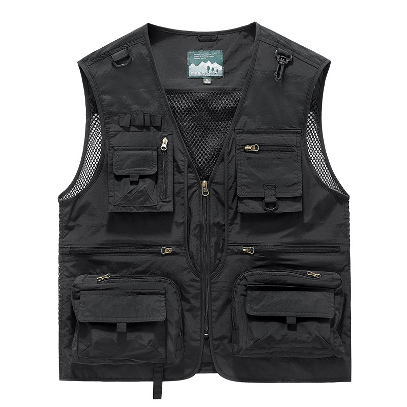 Outdoor Leisure Vest Men's New Multi Pocket Breathable Outdoor Sports Coat High Quality Design Leisure Vest Men