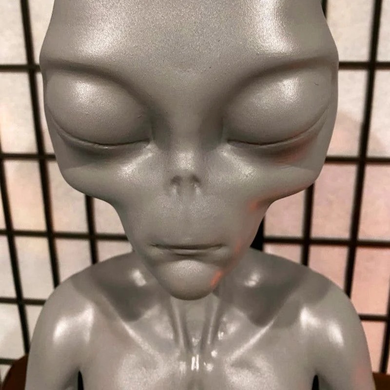 Outdoor Meditating Alien Garden Statue Outdoor Meditating Alien Garden Statue