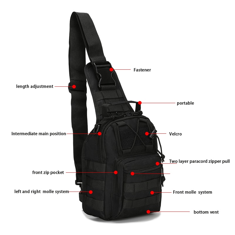 Outdoor Military Tactical Sling Sport Travel Chest Bag Shoulder Bag For Men Women Crossbody Bags Hiking Camping