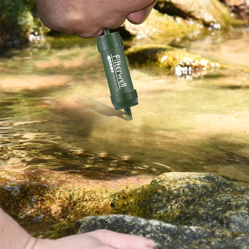 Outdoor Mini Water Filter Straw Water Purification for Survival or Emergency Supplies Portable Micron Water Purifier