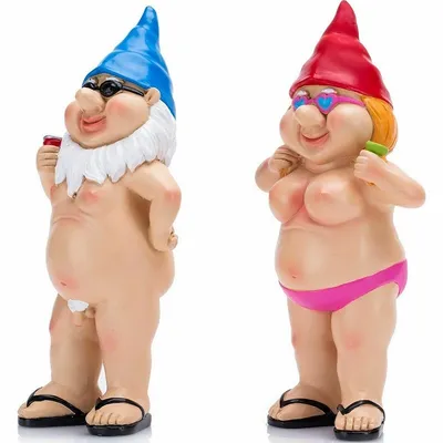 Outdoor Naked Garden Gnome Statue Outdoor Naked Garden Gnome Statue