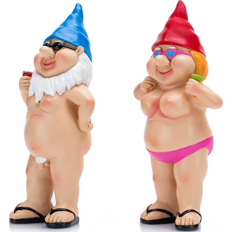 Outdoor Naked Garden Gnome Statue Outdoor Naked Garden Gnome Statue