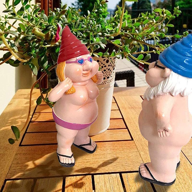 Outdoor Naked Garden Gnome Statue Outdoor Naked Garden Gnome Statue