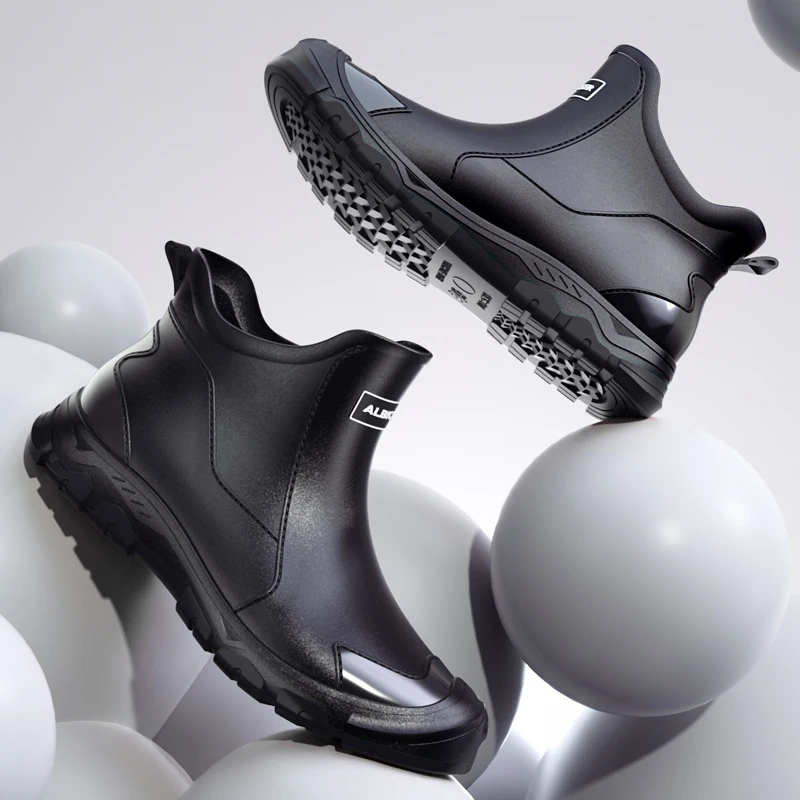 Outdoor Non-slip Light Shoes Men Rain Boots Waterproof Rubber Fishing Shoes Durable Waterproof Rubber Fishing Shoes