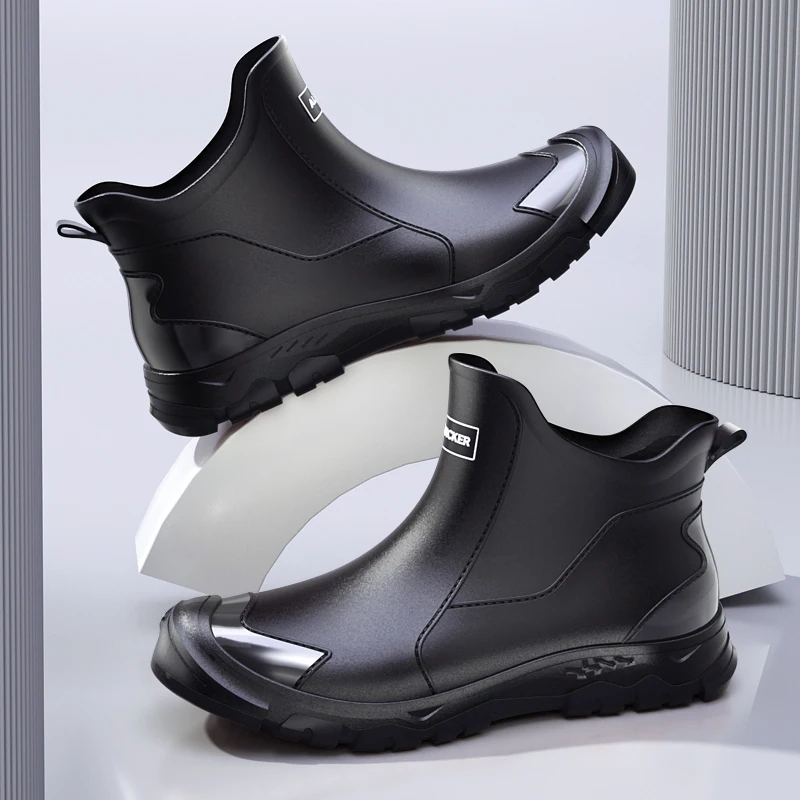 Outdoor Non-slip Light Shoes Men Rain Boots Waterproof Rubber Fishing Shoes Durable Waterproof Rubber Fishing Shoes