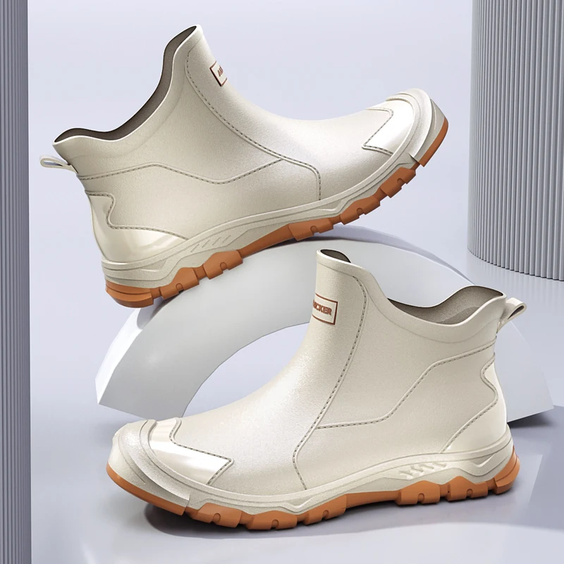 Outdoor Non-slip Light Shoes Men Rain Boots Waterproof Rubber Fishing Shoes Durable Waterproof Rubber Fishing Shoes