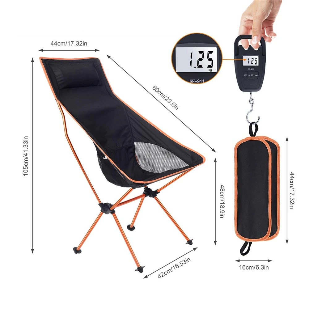 Outdoor Portable Camping Chair Oxford Cloth Folding Lengthen Camping Seat for Fishing BBQ Festival Picnic Beach Outdoor Portable Camping Chair Oxford Cloth Folding Lengthen Camping Seat for Fishing BBQ Festival Picnic Beach