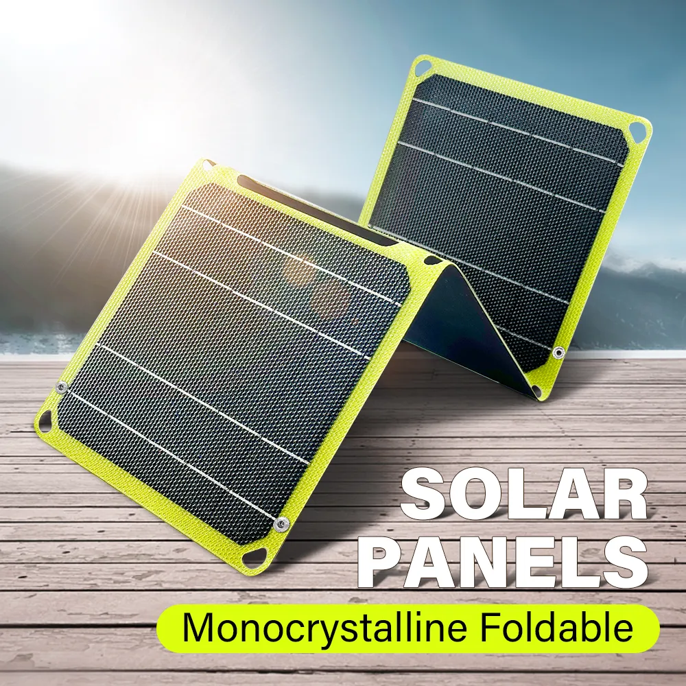 Outdoor powerful flexible Solar Panel 5v 21w Portable battery phone charge PD QC 3.0 9V 12V For USB A C Photovoltaic