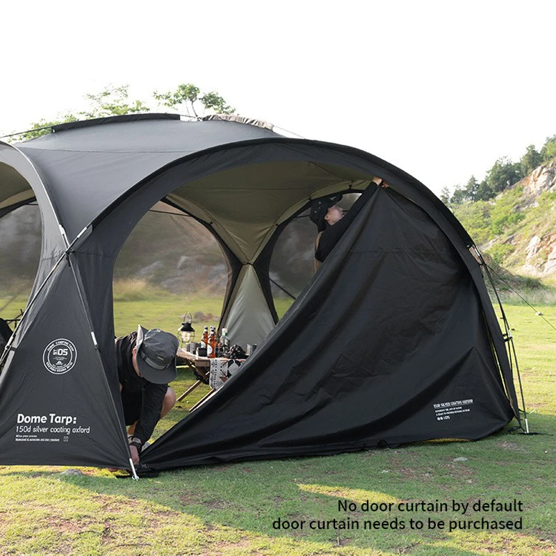 Outdoor Silver Coated Canopy Rainproof And Sunscreen Self-driving PU3000MM Waterproof Camping Sunshade Tent Dome