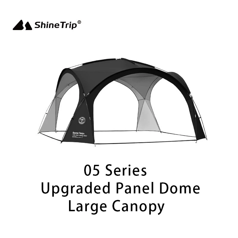Outdoor Silver Coated Canopy Rainproof And Sunscreen Self-driving PU3000MM Waterproof Camping Sunshade Tent Dome