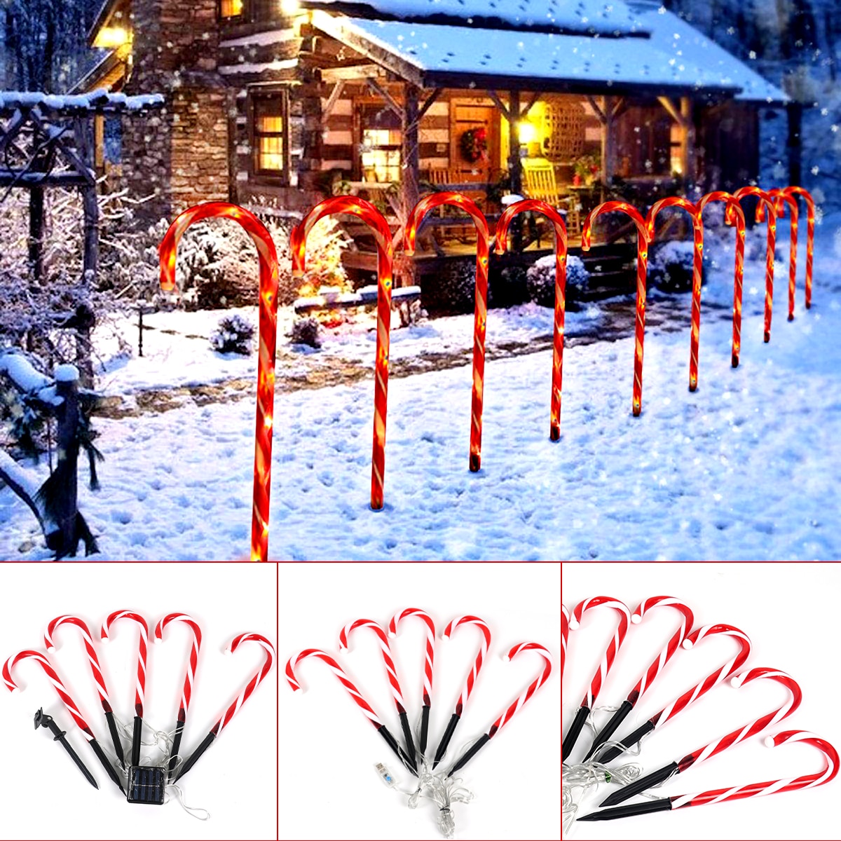 Outdoor Solar Candy Cane Outdoor Solar Candy Cane