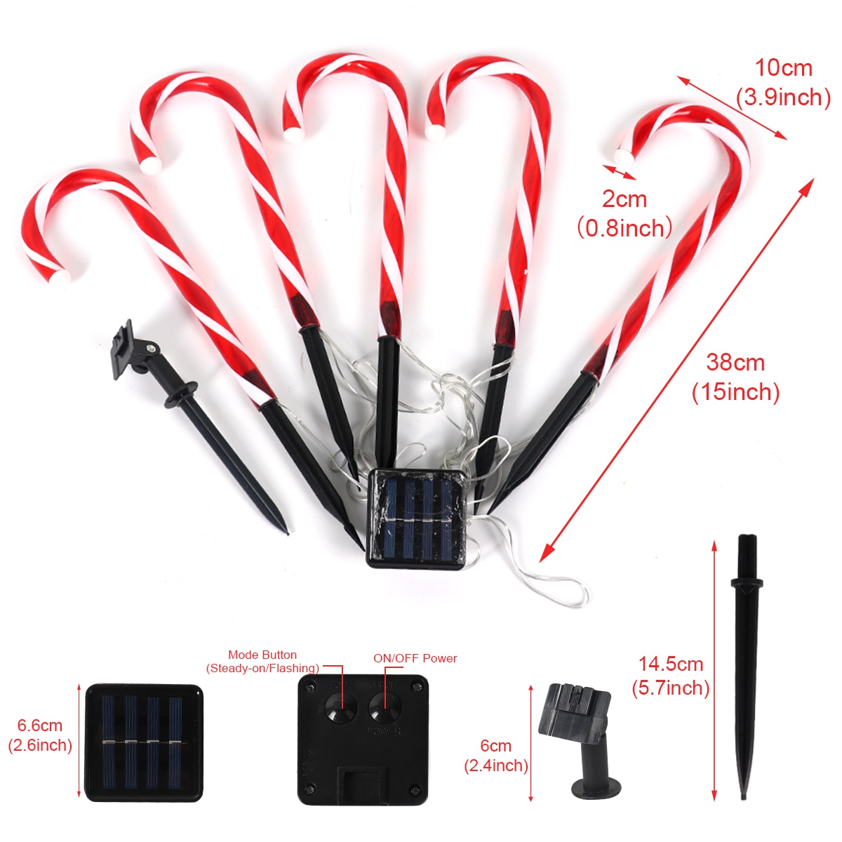 Outdoor Solar Candy Cane Outdoor Solar Candy Cane