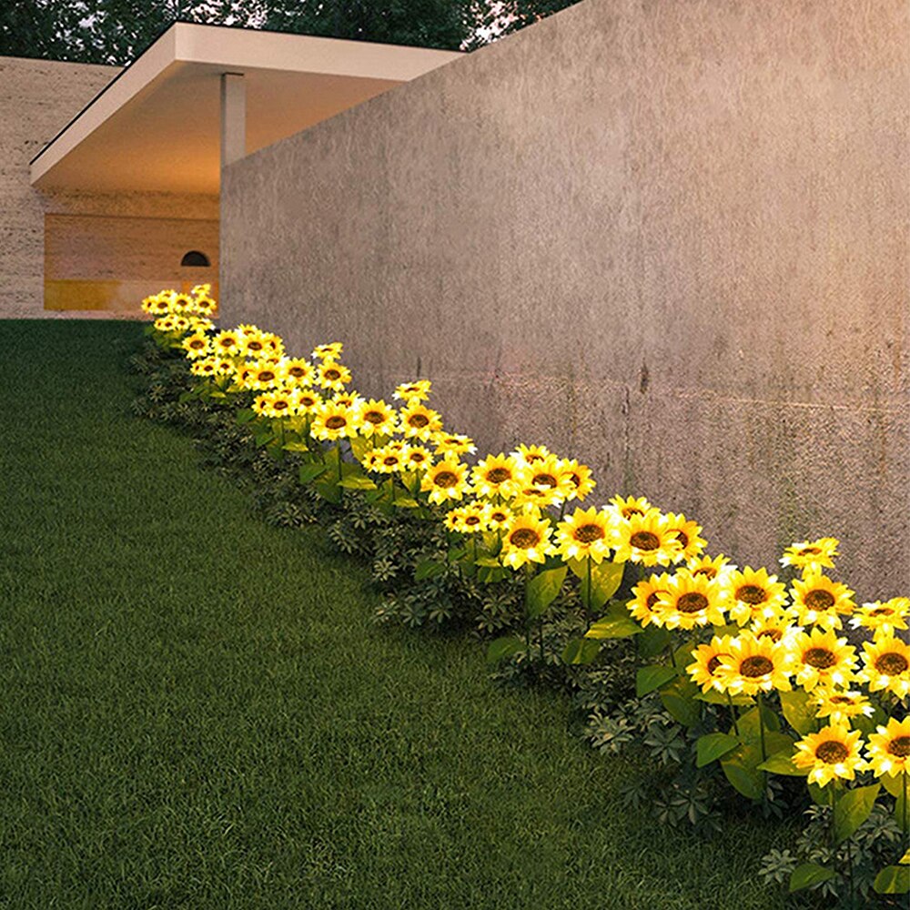 Outdoor Solar Powered Sunflower Stake Outdoor Solar Powered Sunflower Stake