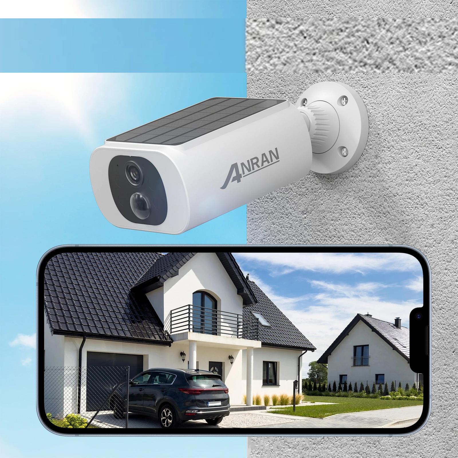 Outdoor Solar Security Camera with Battery 3MP 2.4G WIFI Camera Battery Cloud Storage Color Night Vision Can't Add NVR Outdoor Solar Security Camera with Battery 3MP 2.4G WIFI Camera Battery Cloud Storage Color Night Vision Can't Add NVR