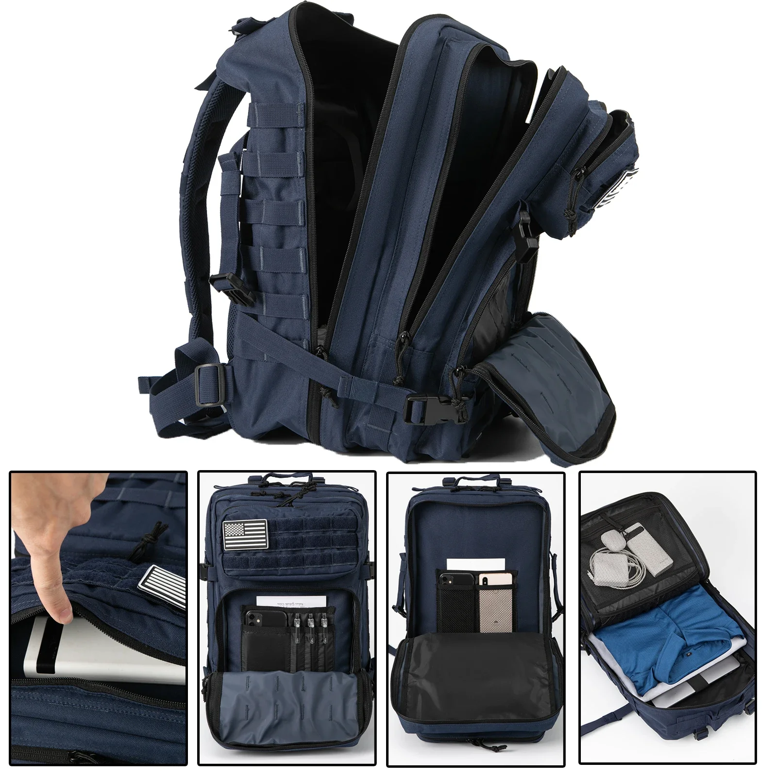 Outdoor Tactical Backpacks 45L Large Capacity Man 3 Days Molle Assault Bags For Outdoor Trekking Camping Backpack Outdoor Tactical Backpacks 45L Large Capacity Man 3 Days Molle Assault Bags For Outdoor Trekking Camping Backpack