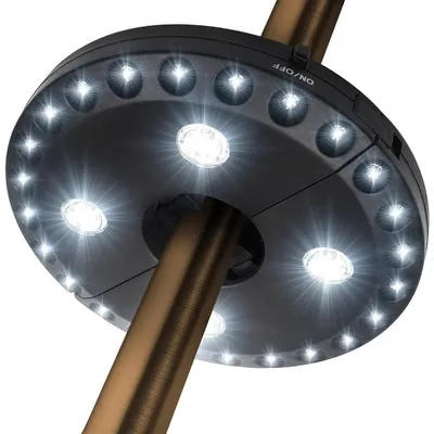 Outdoor Umbrella Pole Light with Hook Outdoor Umbrella Pole Light with Hook