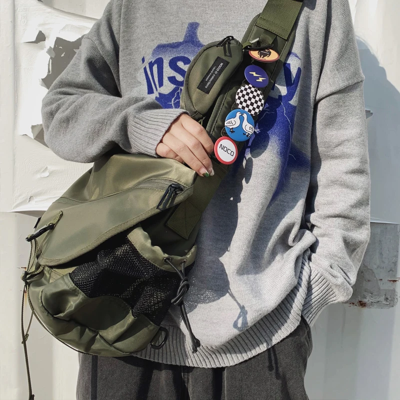 Outdoor Unisex Hanging Messenger Bag Retro Shoulder Campus Bag