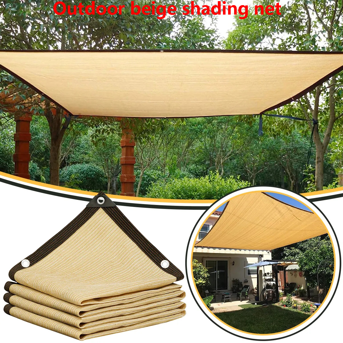 Outdoor Waterproof Garden Shading Net Terrace Awnings Camping Shade Cover Mesh UV Protection HDPE Sunscreen Fabric Shade Outdoor Waterproof Garden Shading Net Terrace Awnings Camping Shade Cover Mesh UV Protection HDPE Sunscreen Fabric Shade