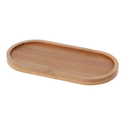 Oval Bamboo Wood Small Plant Tray