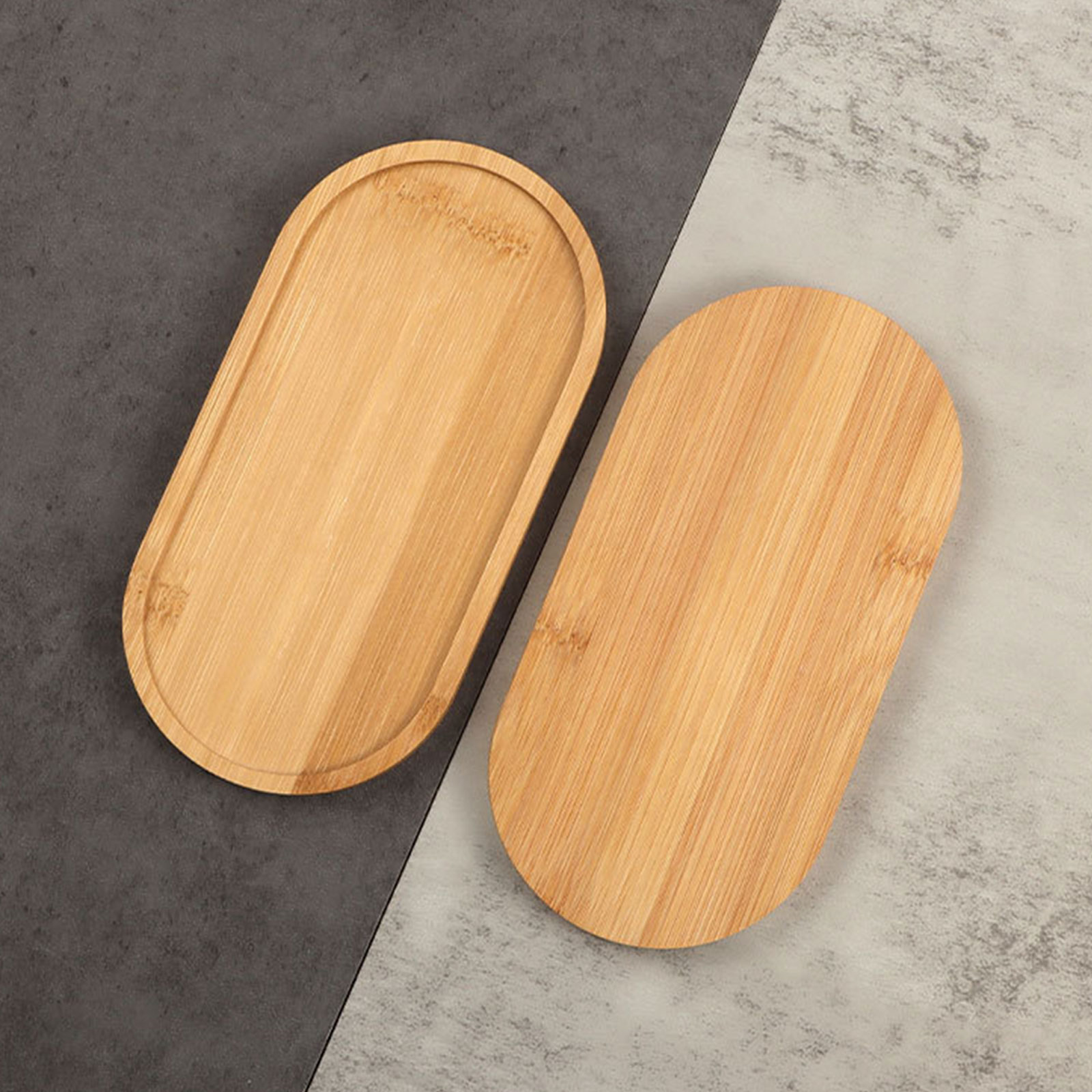 Oval Natural Bamboo Soap Dispenser Tray