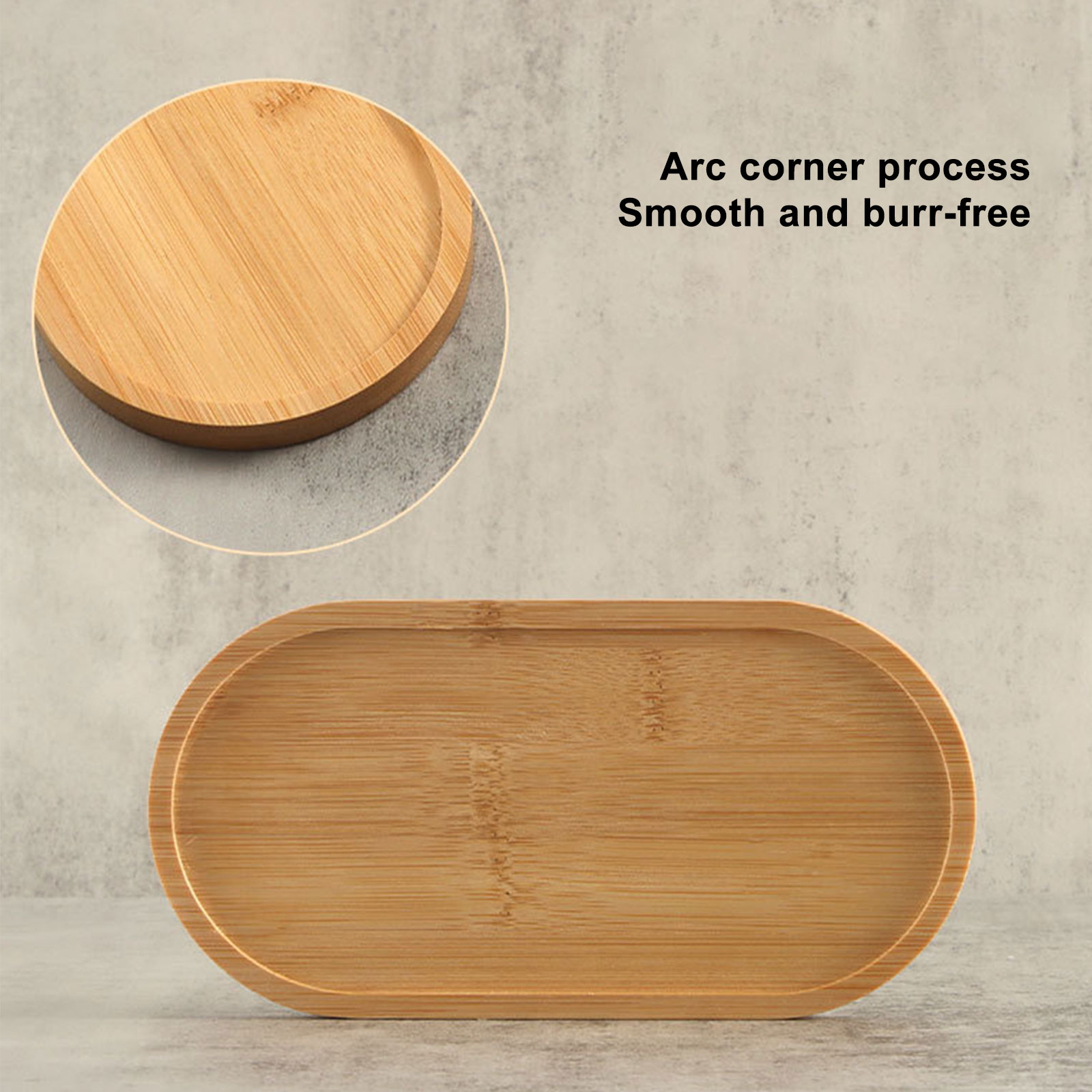 Oval Natural Bamboo Soap Dispenser Tray