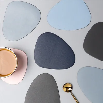 Oval Shaped Leather Drink Coaster Oval Shaped Leather Drink Coaster