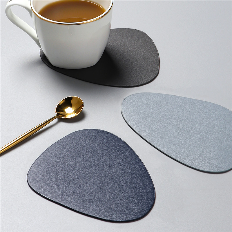 Oval Shaped Leather Drink Coaster Oval Shaped Leather Drink Coaster