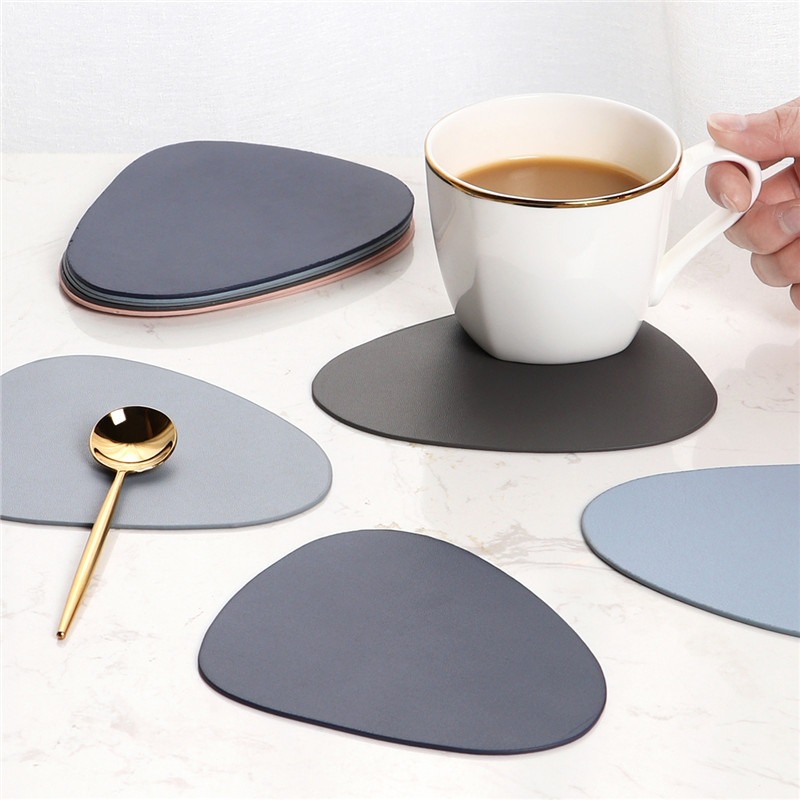 Oval Shaped Leather Drink Coaster Oval Shaped Leather Drink Coaster