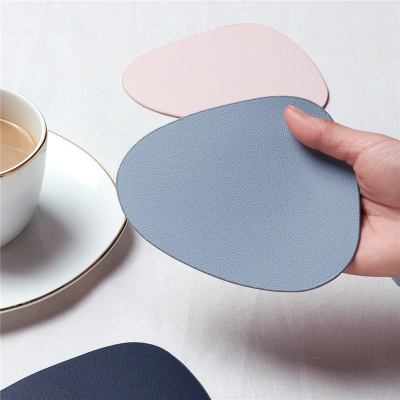 Oval Shaped Leather Drink Coaster Oval Shaped Leather Drink Coaster