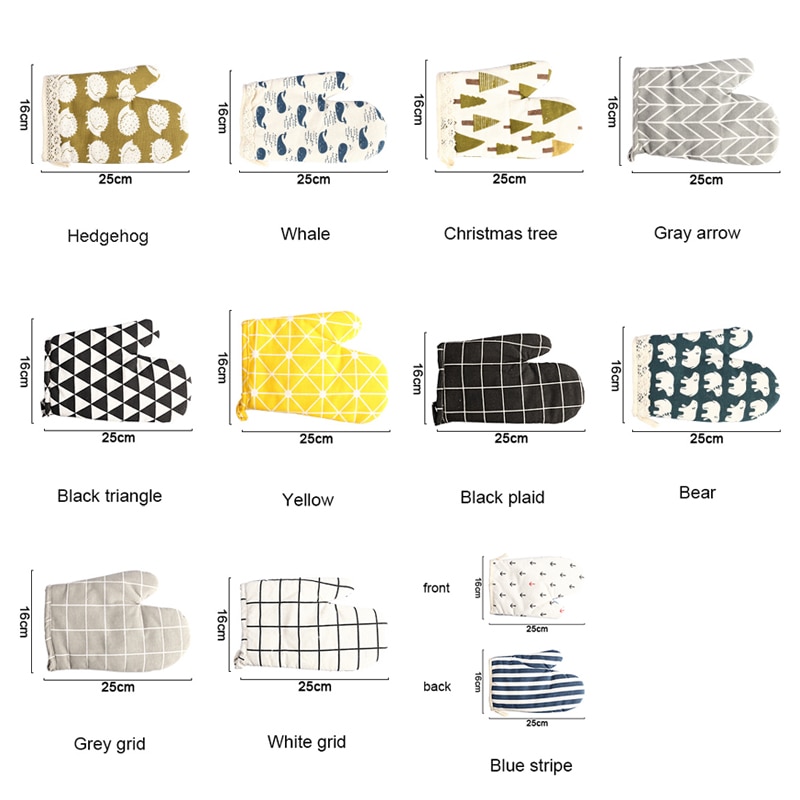 Oven Mitts Modern Stylish Cooking Gloves