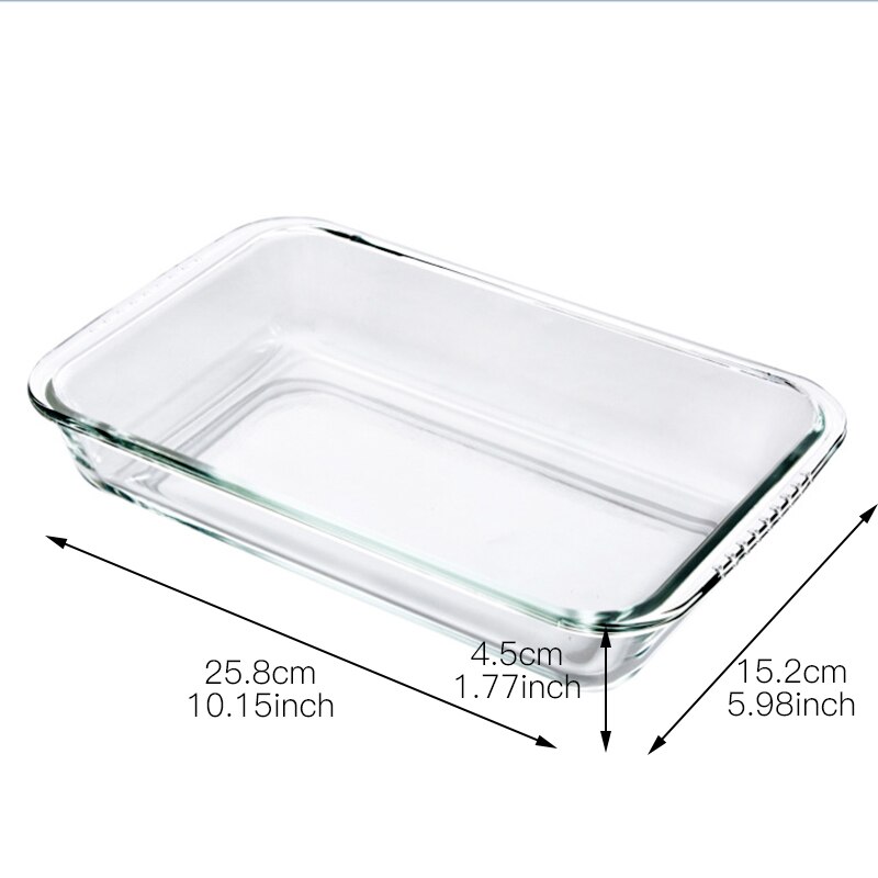 Oven Safe Clear Glass Baking Dish