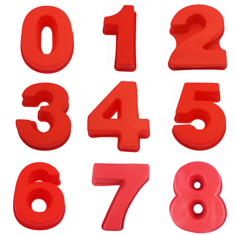 Oven Safe Silicone Big Numbers Cake Mold