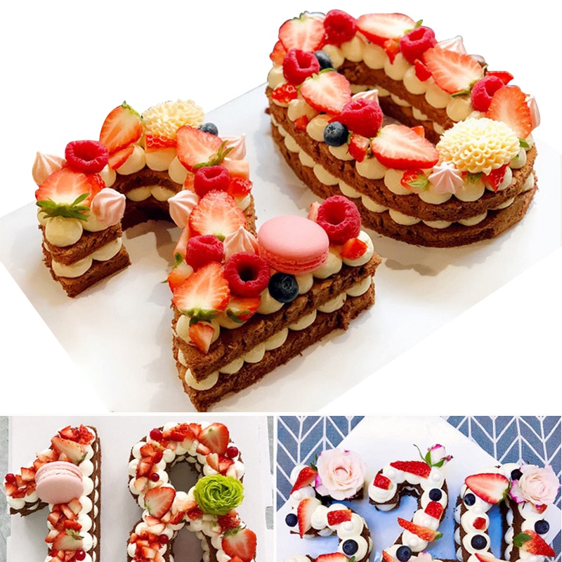 Oven Safe Silicone Big Numbers Cake Mold