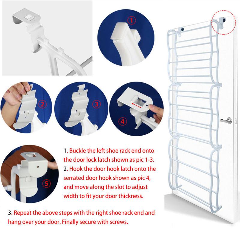 Over The Door Shoe Rack Storage Organizer