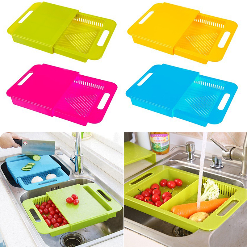 Over The Sink Cutting Board Drain Basket