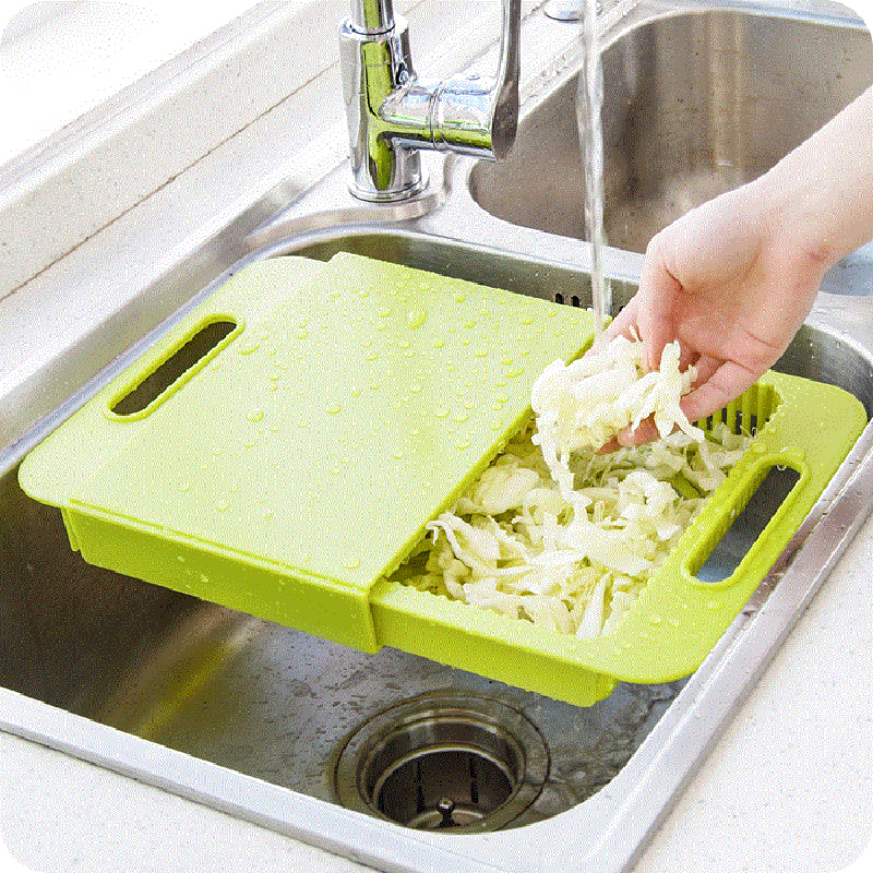Over The Sink Cutting Board Drain Basket