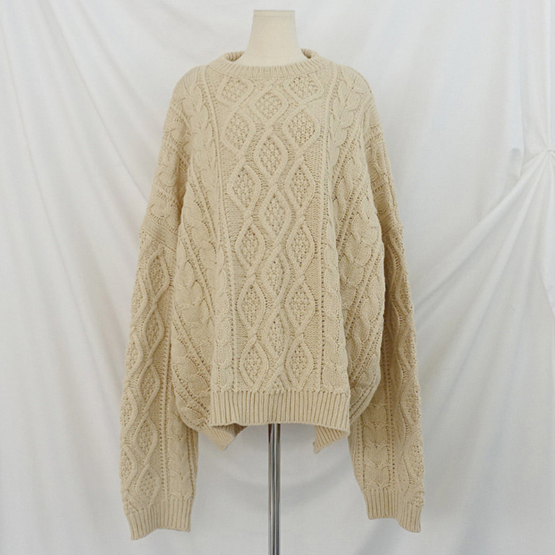 Oversized Knit Sweater Ladies Pullover