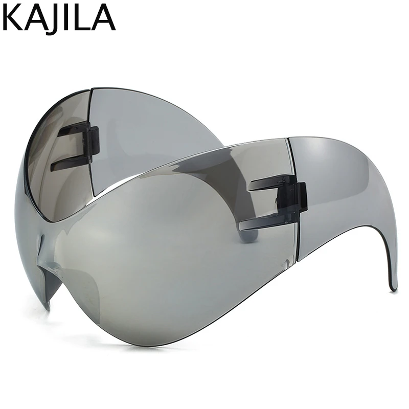 Oversized Y2K Punk One-piece Sunglasses Women Men Luxury Brand Steampunk Sports Sun Glasses For Lady Windproof Goggle Oversized Y2K Punk One-piece Sunglasses Women Men Luxury Brand Steampunk Sports Sun Glasses For Lady Windproof Goggle